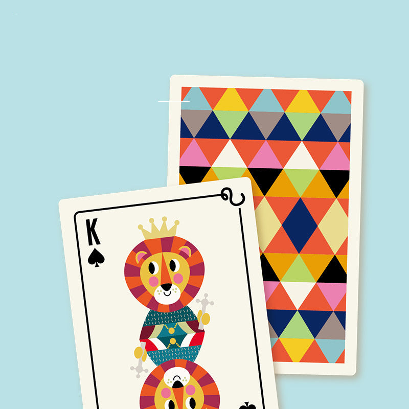 Cartoon Children Playing Cards