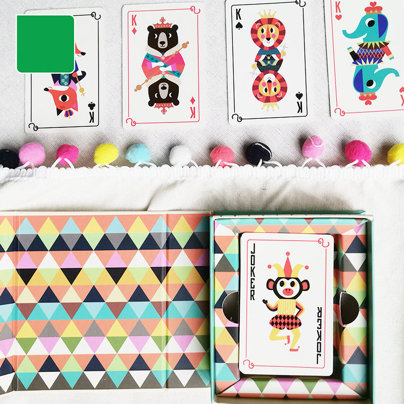 Cartoon Children Playing Cards