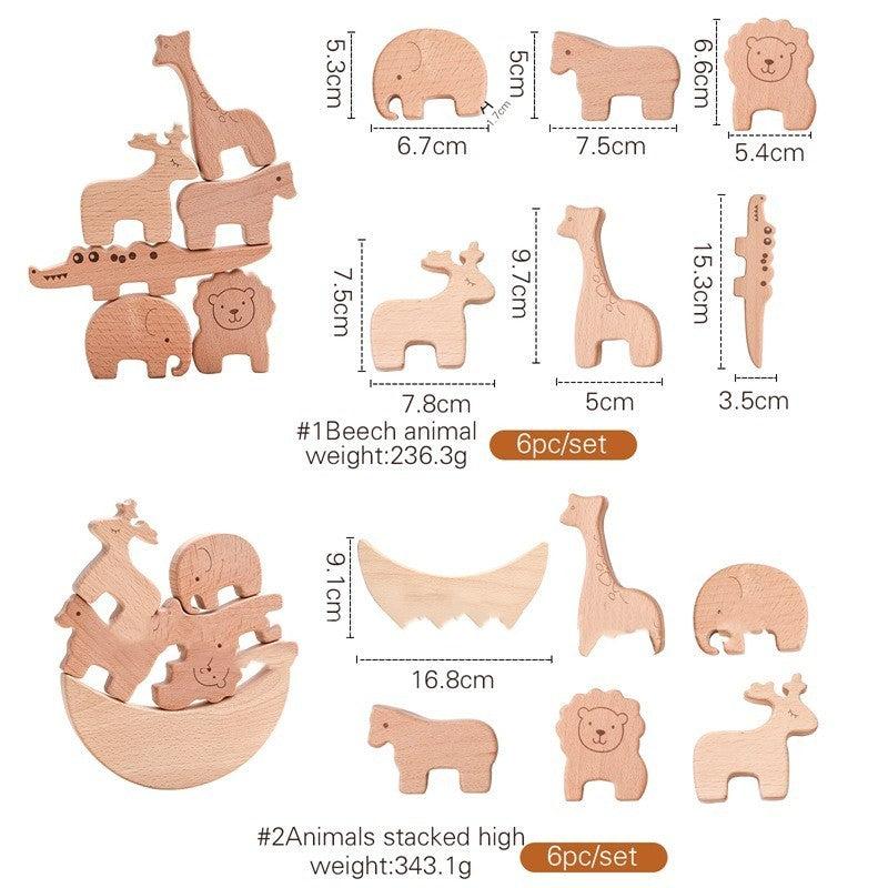 Wooden Moon Balance Building Blocks
